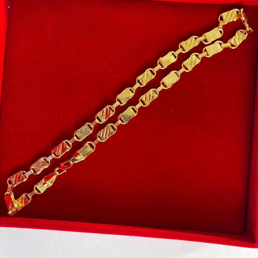 PVD Gold Coated Necklace : Custom Links design